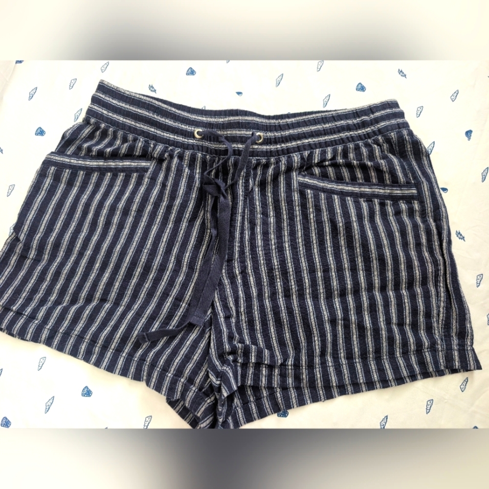 Striped Navy Women's Shorts Small